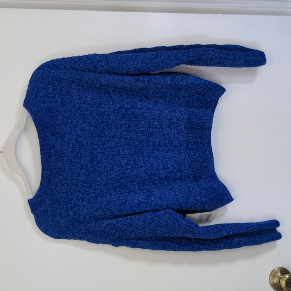 Cobalt blue SUPER SOFT knit crop sweater - Picture 5 of 5
